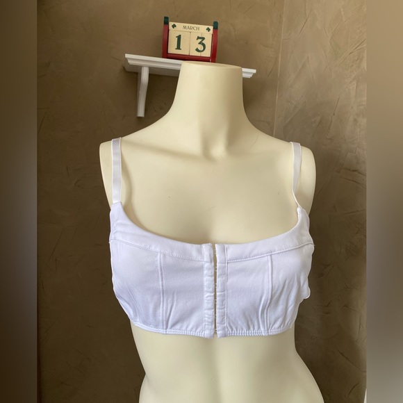 Free People Intimately Crop Bra Top, white size M - Picture 1 of 12